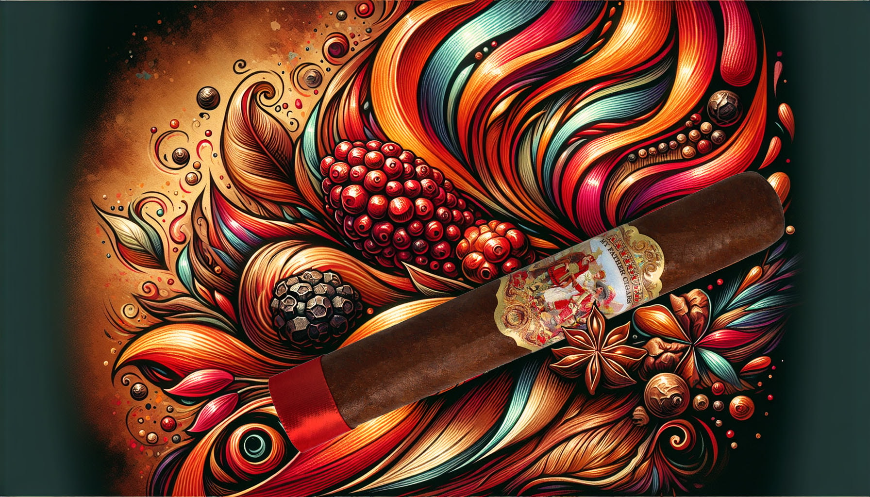 An artistic representation of the flavor intensity of My Father La Antiguedad Super Toro cigars.