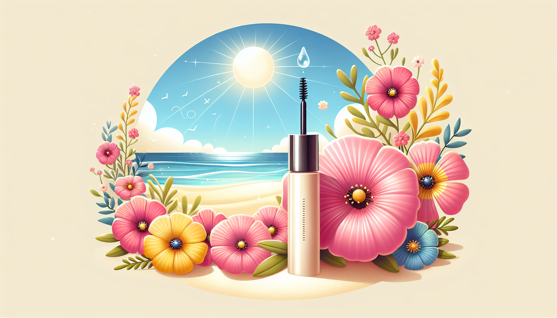 An eyelash serum suitable for summer care.