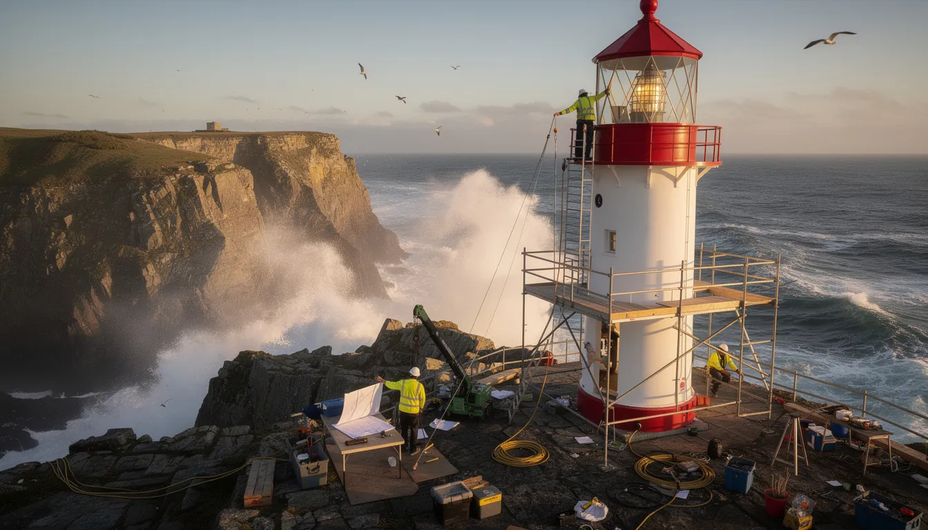 The image depicts a web developer setting up Chrome DevTools Lighthouse to analyze a web page's performance. The developer is preparing to run Lighthouse tests, which will generate a report detailing performance metrics and accessibility insights, helping to optimize the website for better user experience and SEO.