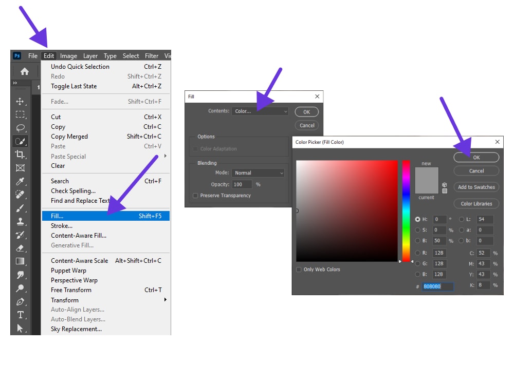 Method 1: Filling the Background with a Solid Color