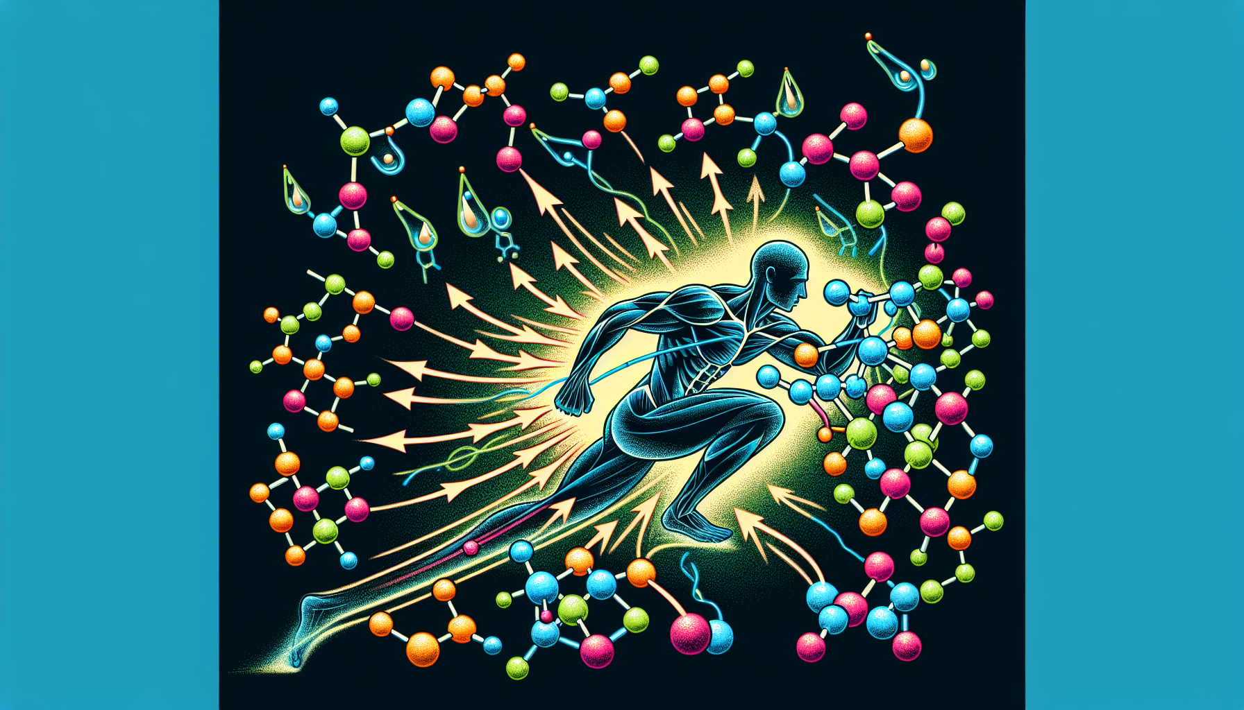 Illustration of amino acids supporting muscle recovery during workouts