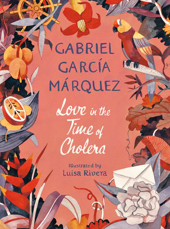 Book cover for Love in the Time of Cholera by Gabriel García Márquez. 