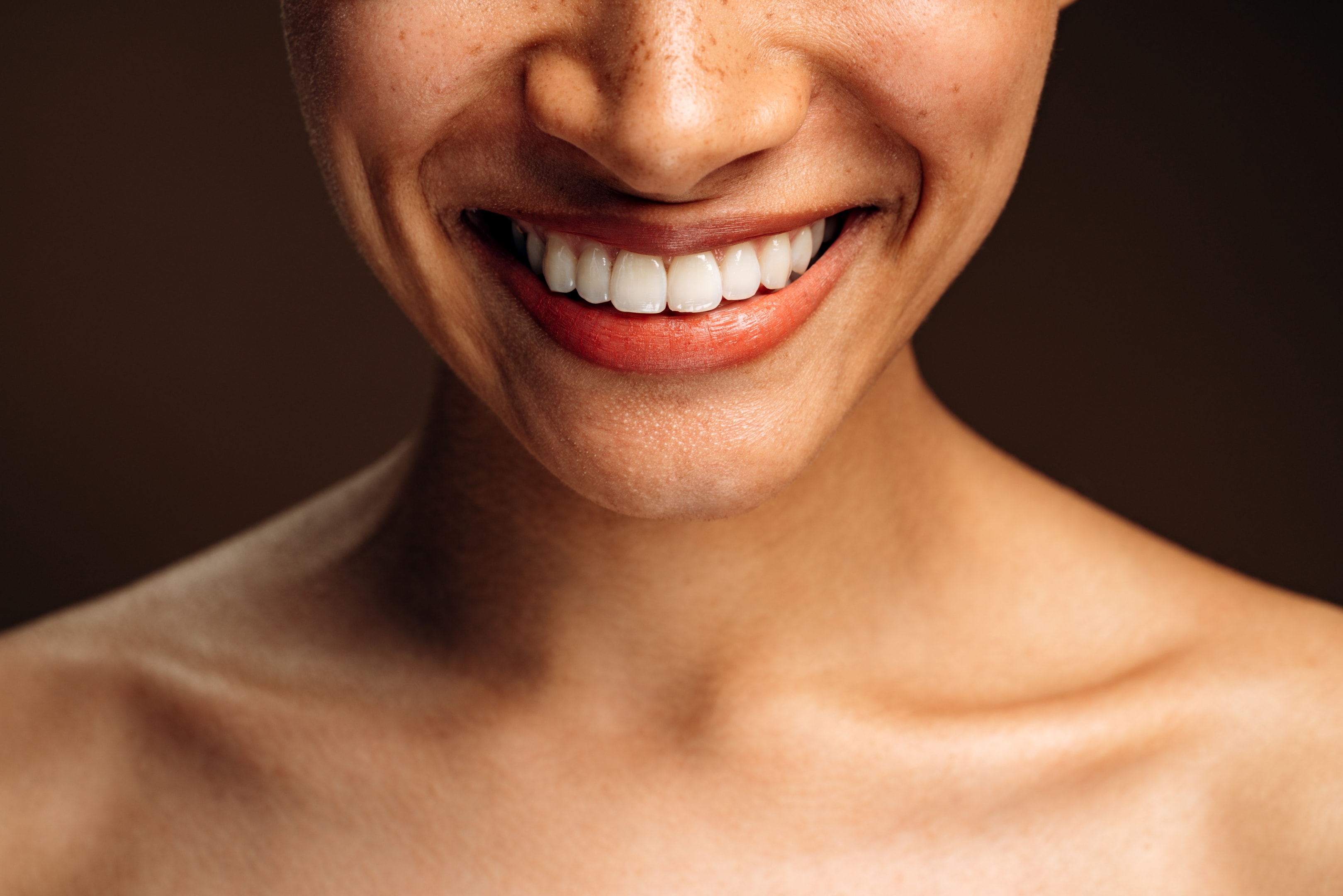 a smiling patient after a successful jaw surgery process