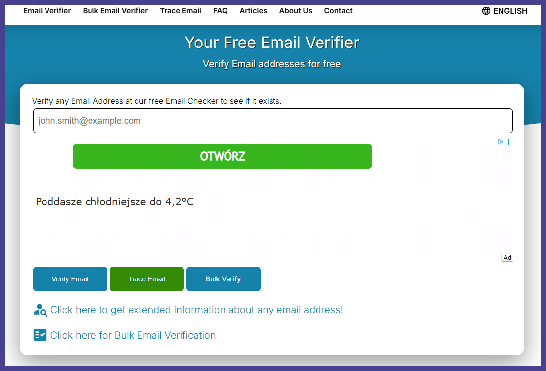 VerifyEmailAddress org - email verification software free.