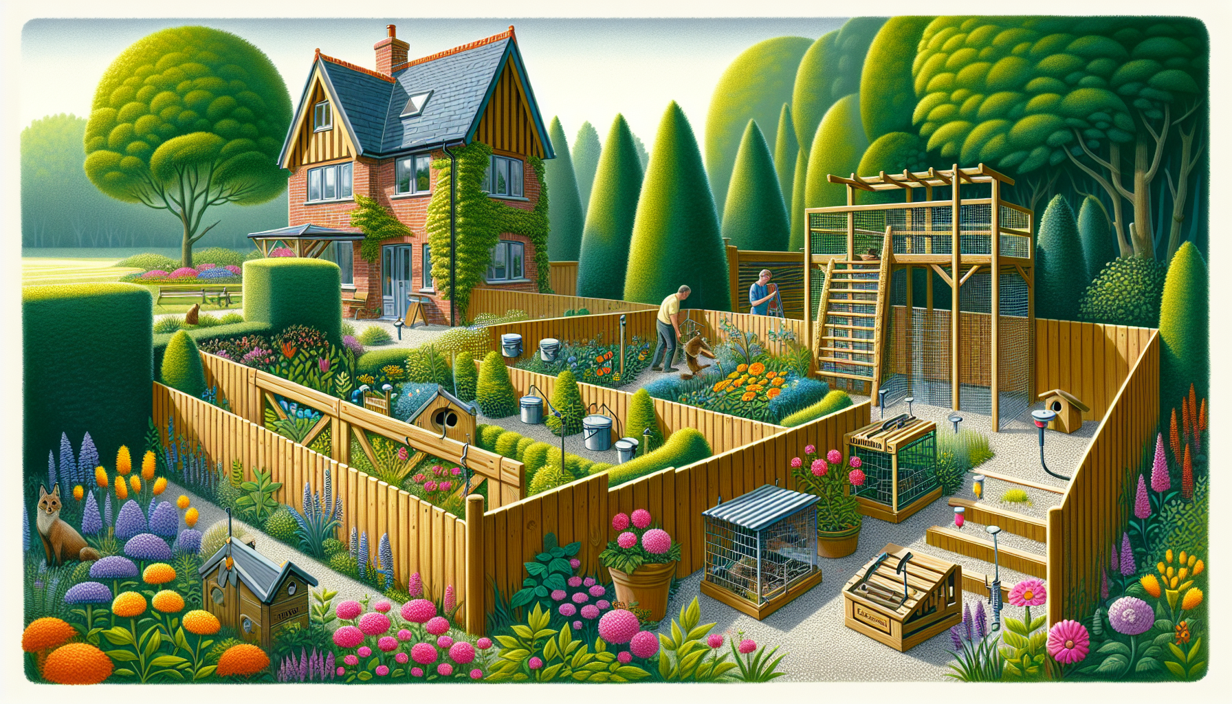 Illustration of effective wildlife prevention strategies.