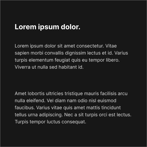 light white on near black website