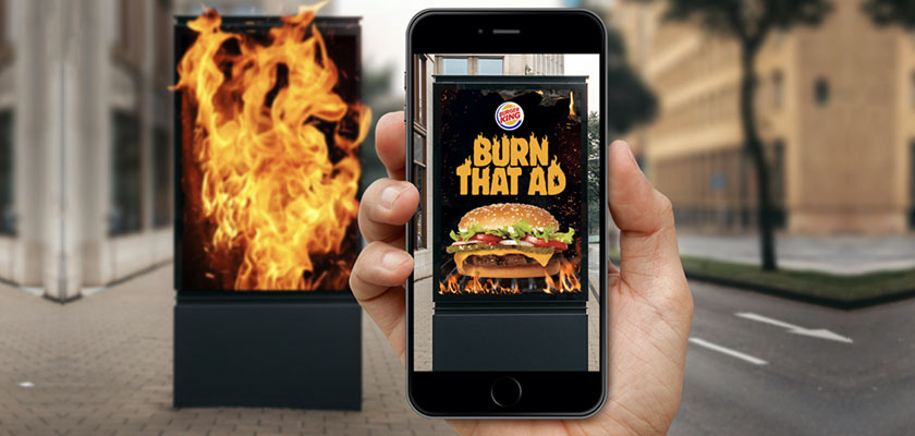 Burger King's "Burn That Ad" campaign