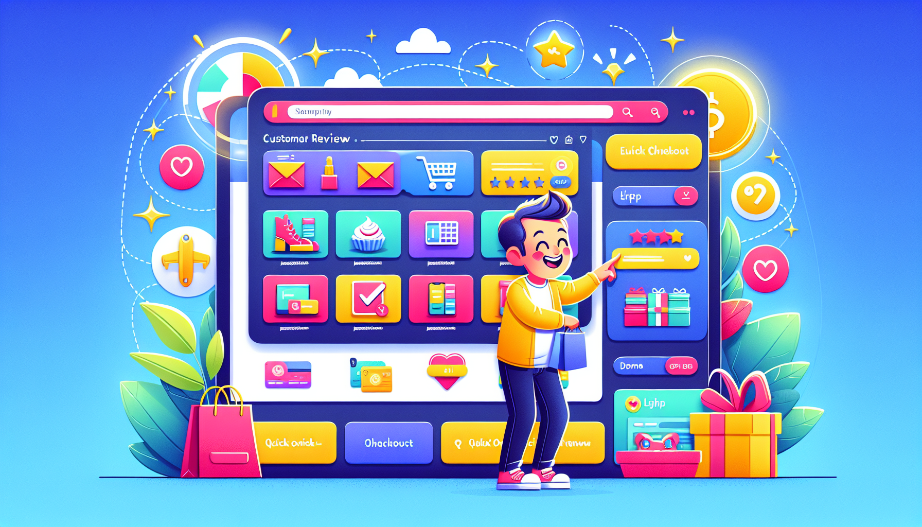 An illustration depicting a user-friendly online store interface that enhances user experience.