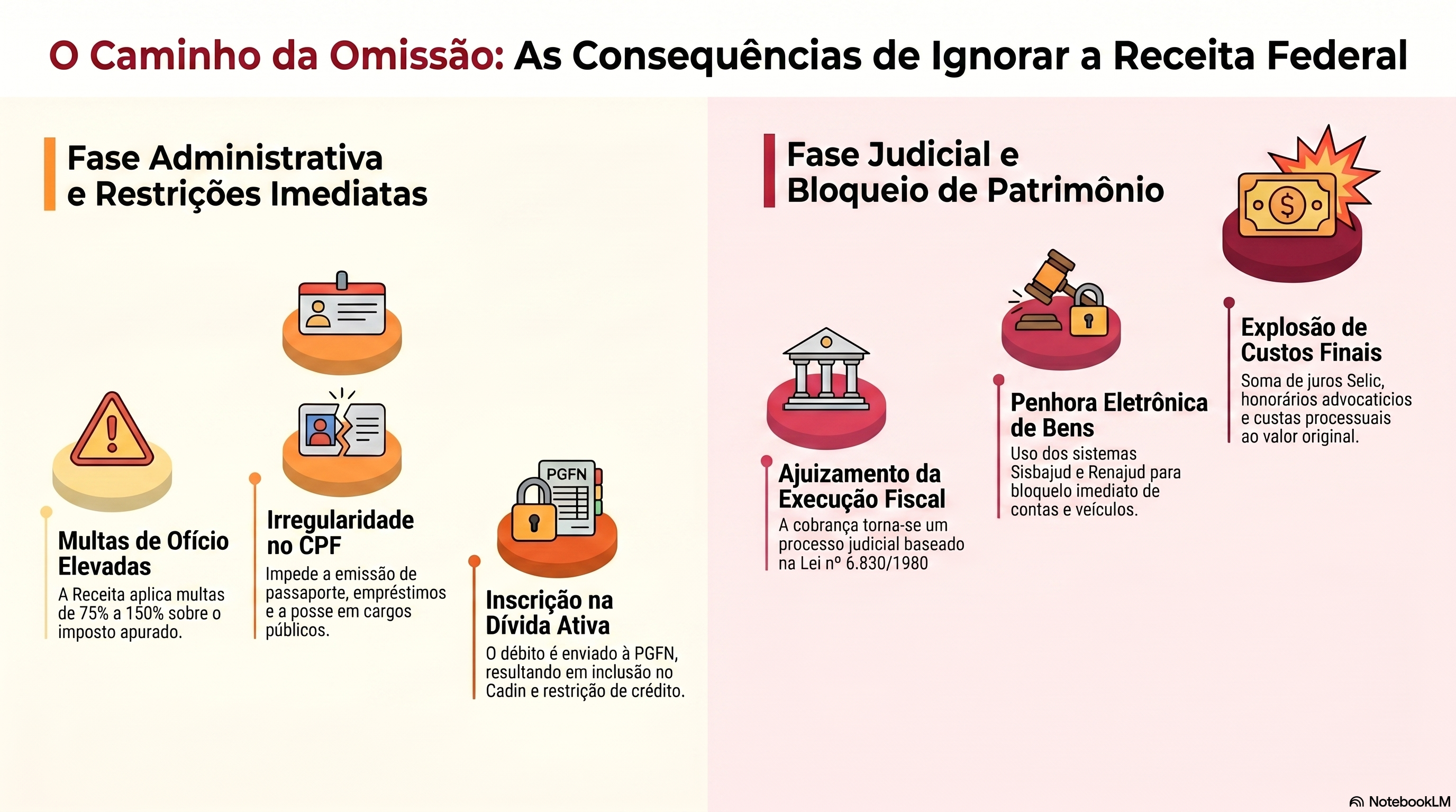 Da omiss&atilde;o da declara&ccedil;&atilde;o &agrave; execu&ccedil;&atilde;o fiscal: o que pode acontecer com o contribuinte que ignora a Receita Federal?