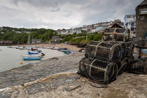 Newquay fishing boats on the shore