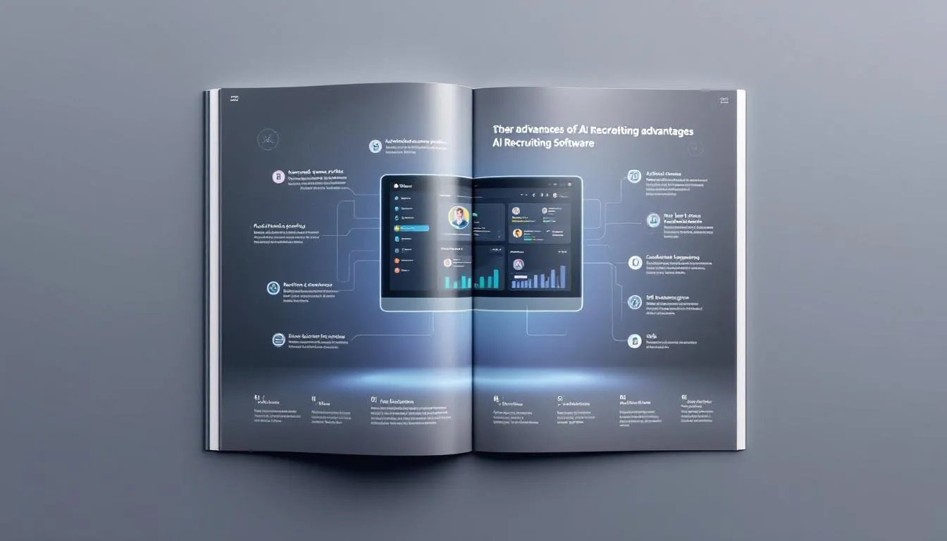 An illustration showing the advantages of AI recruiting software in the hiring process.
