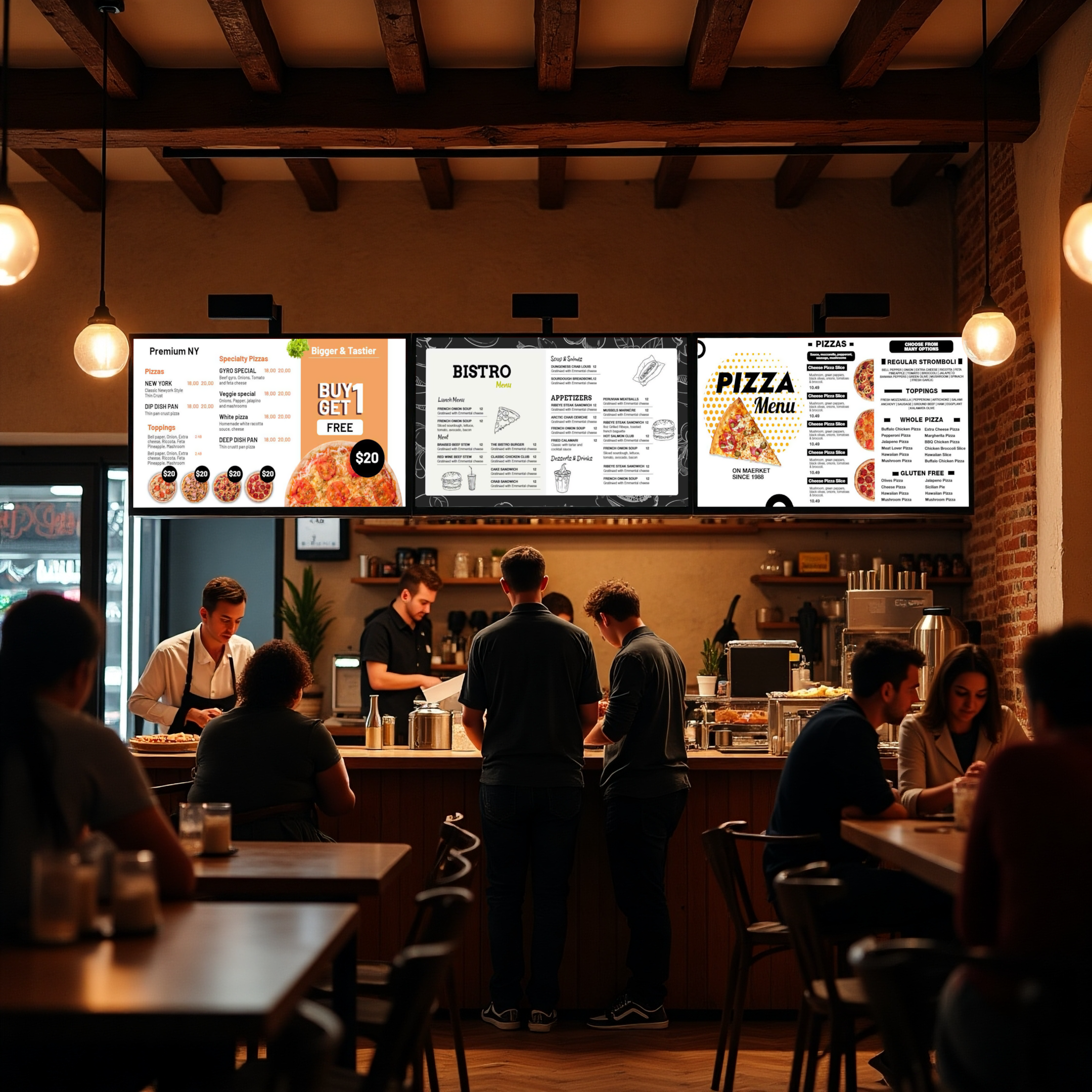 Top 15 Benefits of Digital Menu Boards for Use in Your Restaurant 2 digital menu boards grab attention and influence choices daily specials printing costs 0/1–3 key benefits apple tv digital signage solution physical menus
