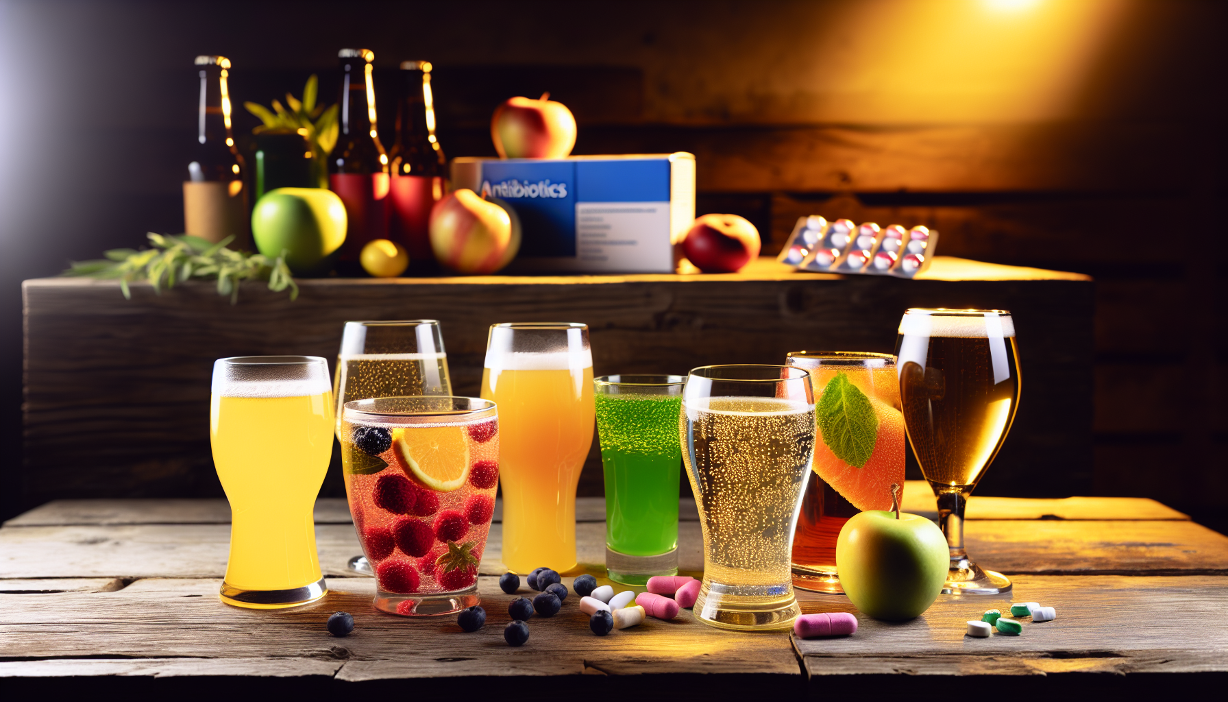 Non-alcoholic beverage options for responsible alcohol use during antibiotic treatment