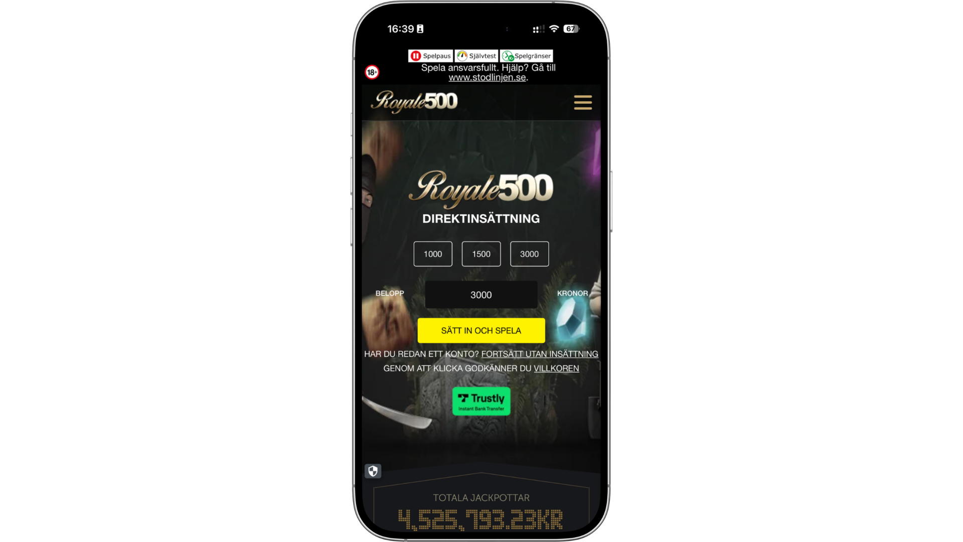 Royale 500 mobilcasino