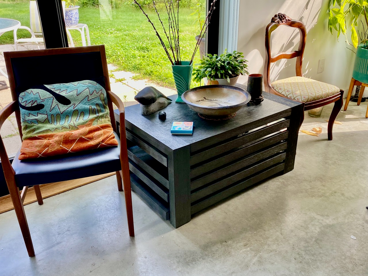 Coffee Table with Panel Storage