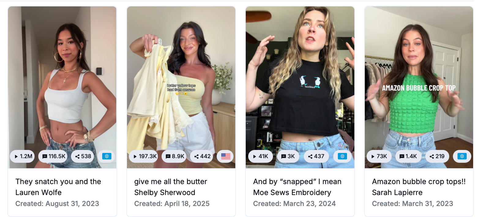 viral tiktok products - crop tops 