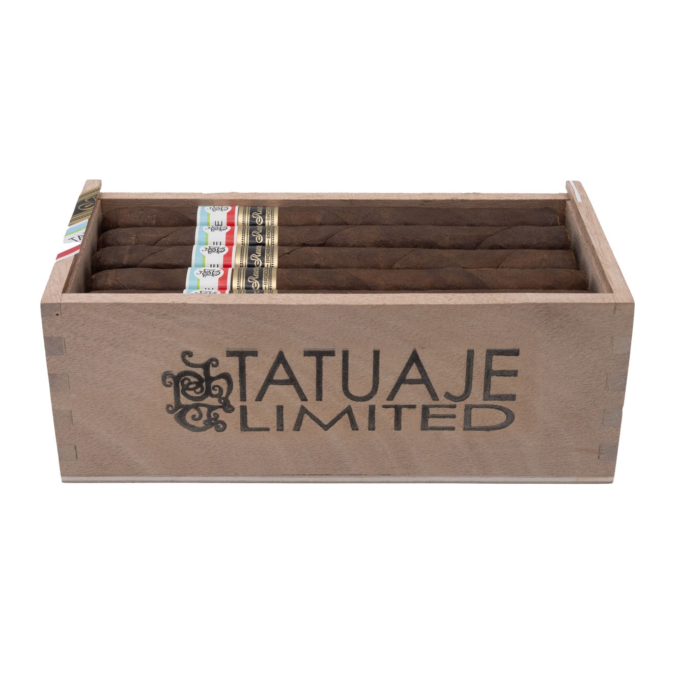 An artistic representation of Tatuaje LLE Broadleaf Reserva cigars.