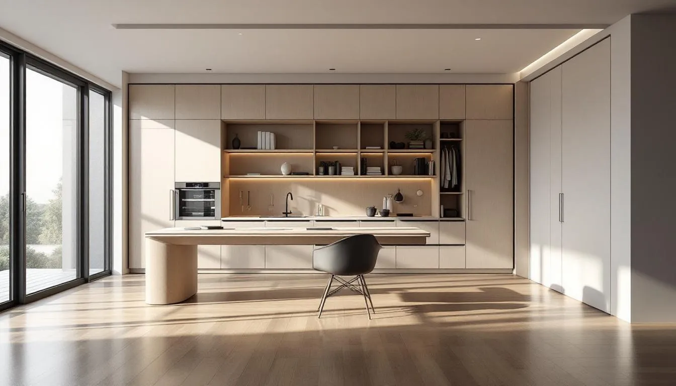 Innovative storage solutions for dual-purpose rooms.