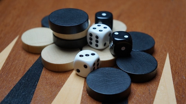 backgammon, board game, dice