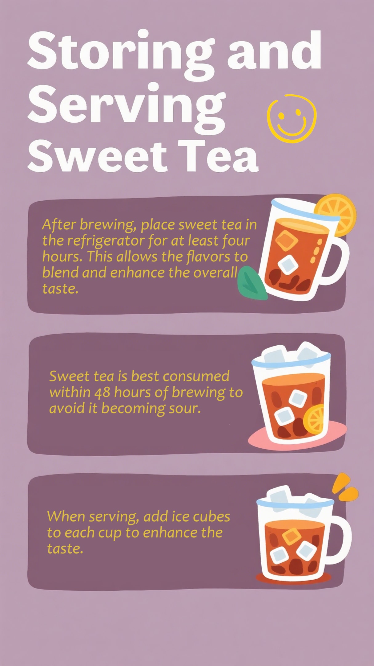 Storing and Serving Sweet Tea