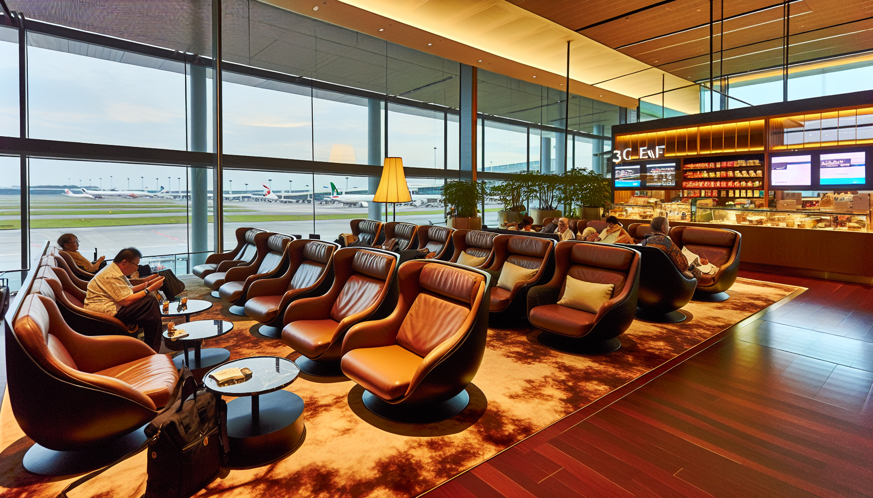 Airport lounge at Terminal 1