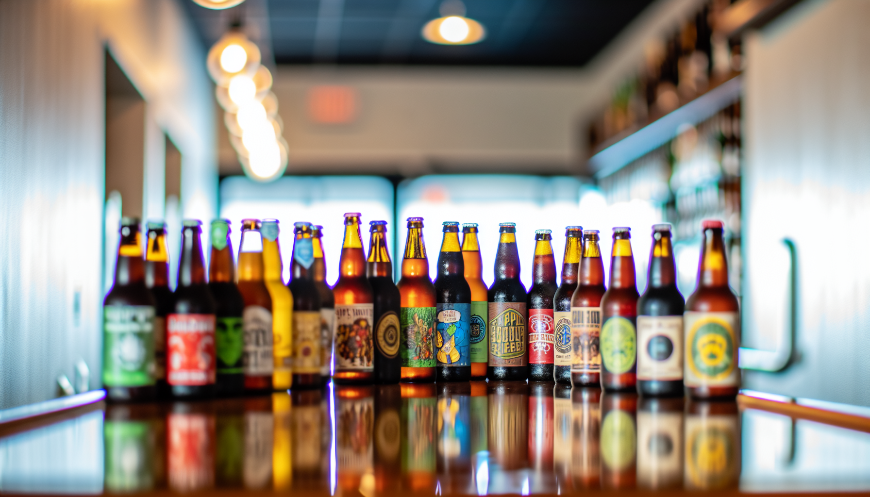 A variety of craft beers on display at the best breweries in Fort Lauderdale