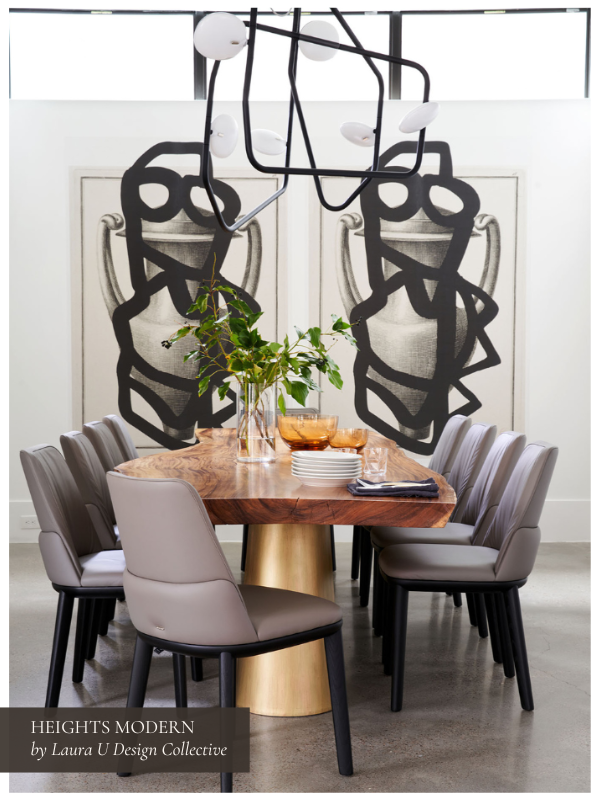 draw inspiration for a graphic yet neutral home design from our Heights Modern dining room