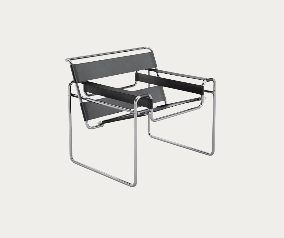 The Wassily Chair by Marcel Breuer, a piece of Bauhaus furniture that's popular everywhere from Italy to Germany to America