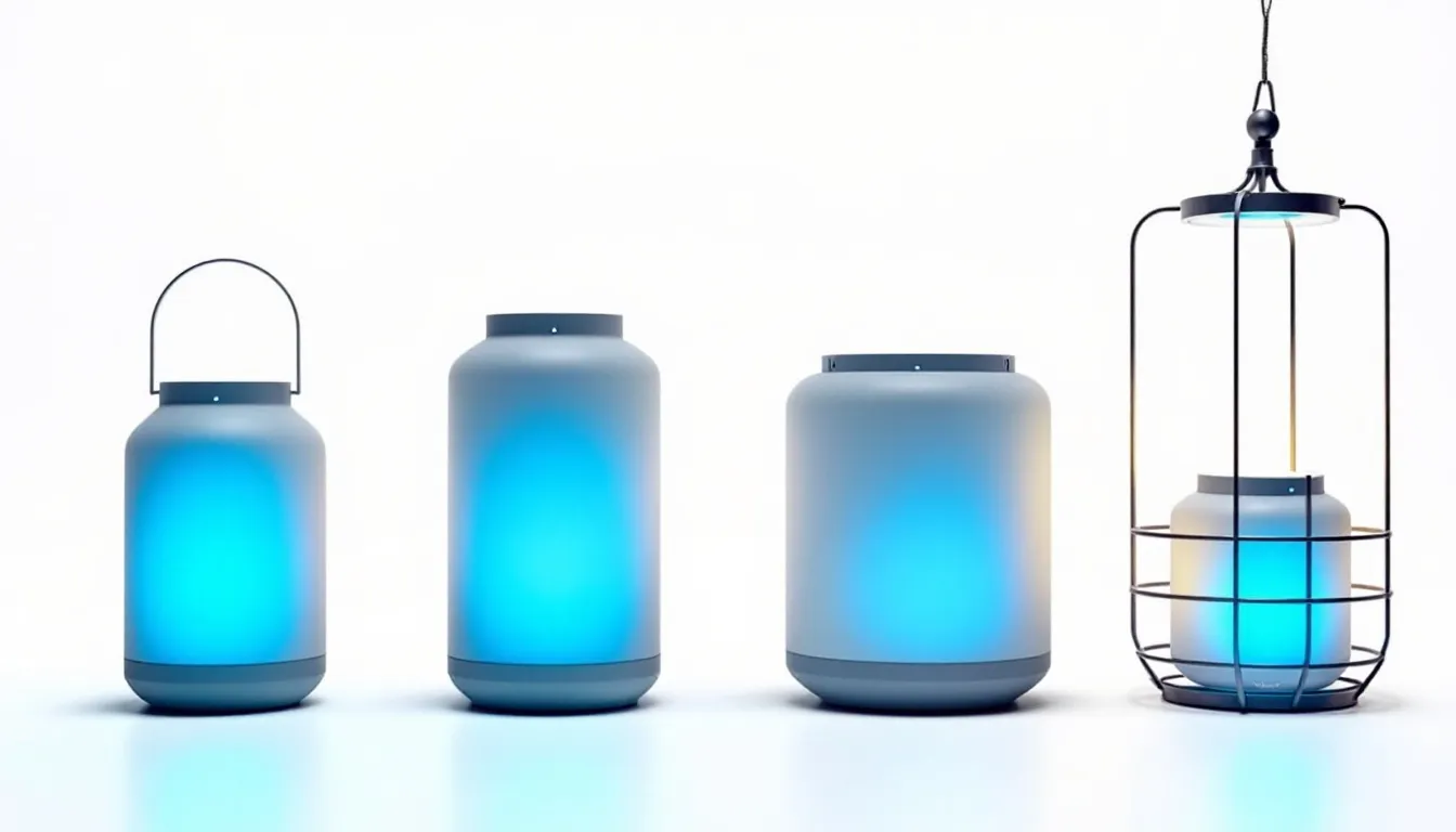A collection of various battery-operated LED lantern lights is displayed, showcasing different styles and sizes suitable for indoor use. These lanterns are ideal for various situations, providing bright and efficient lighting options.