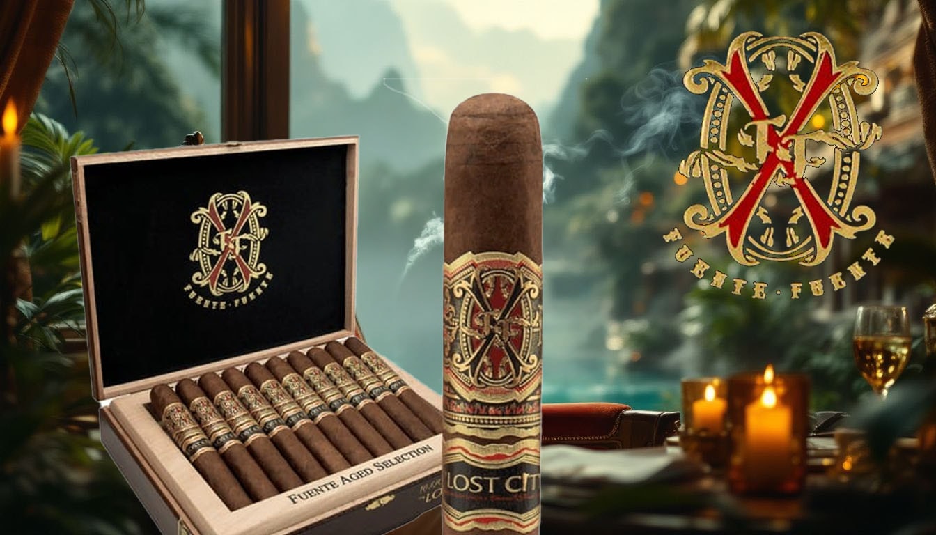 A Fuente Fuente OpusX Lost City Toro cigar being enjoyed during a long smoking session.