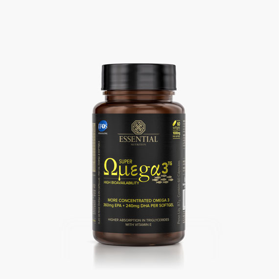 Super Ômega 3 TG da Essential Nutrition. Fonte da imagem: site oficial da marca. 