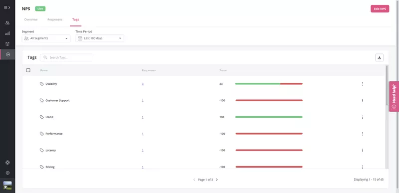 marcação de respostas a inquéritos com o userpilot