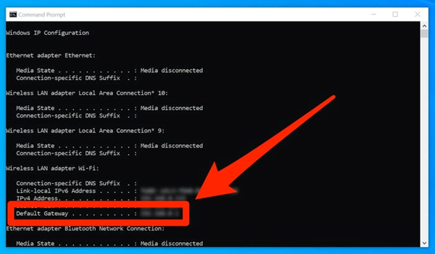 Finding your router's IP address