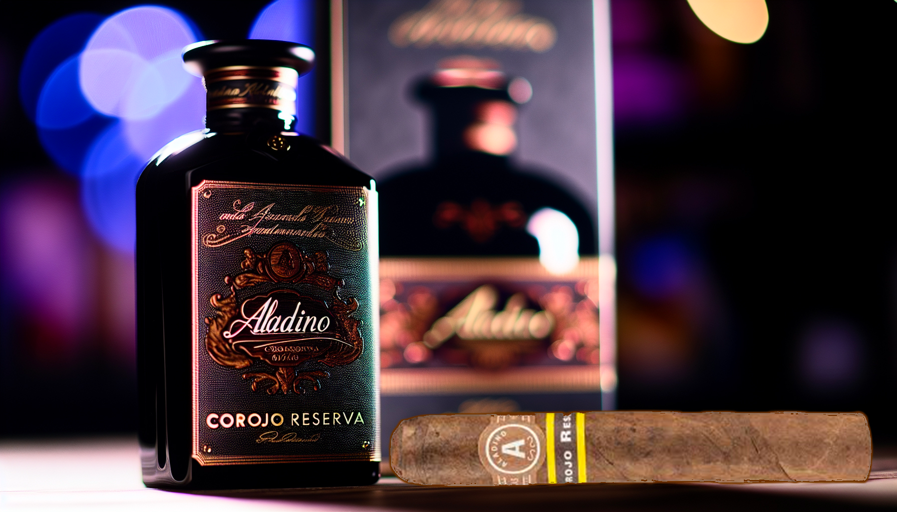 Vintage packaging of Aladino Corojo Reserva cigar