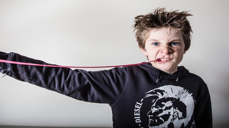 A child eating chewing gum