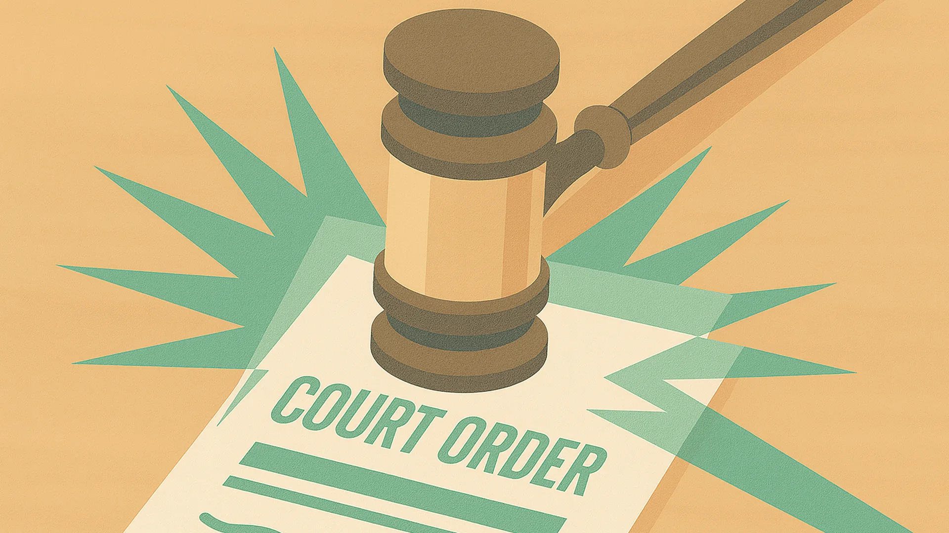 Judge’s gavel striking on legal papers symbolising penalties for ignoring a subpoena or summons