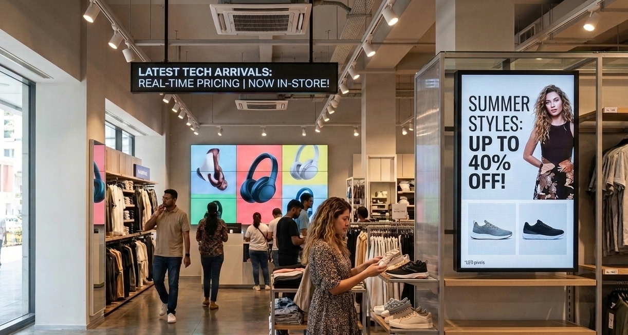 Top 10 Digital Signage Industry Trends in 2026 2 retail led growth dominates digital signage industry trends