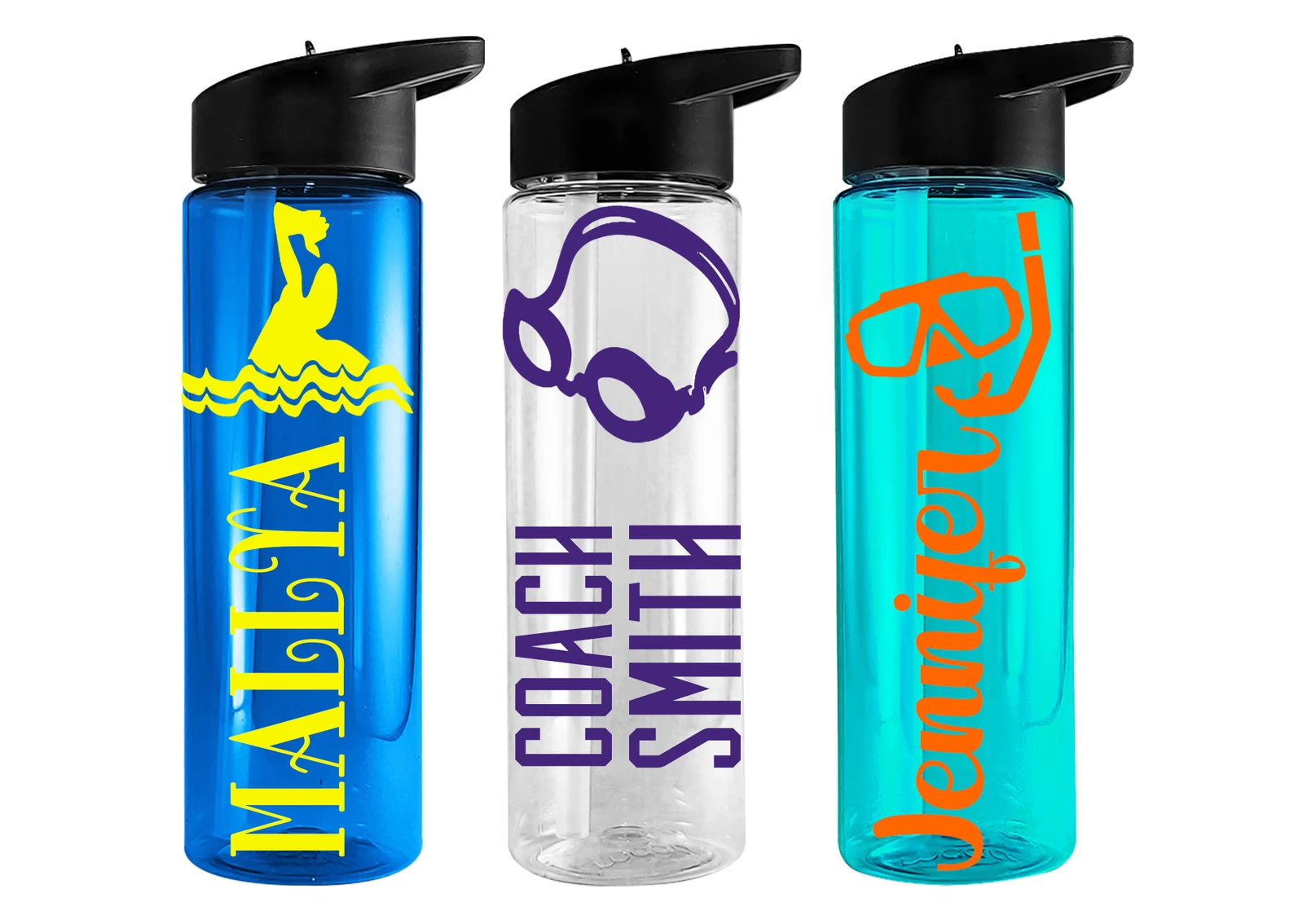 Swim themed water bottle for Senior swimmers.