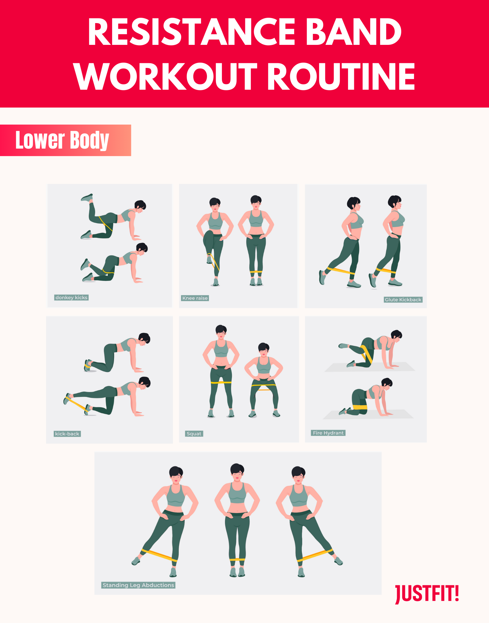 lower body resistance band workout routine