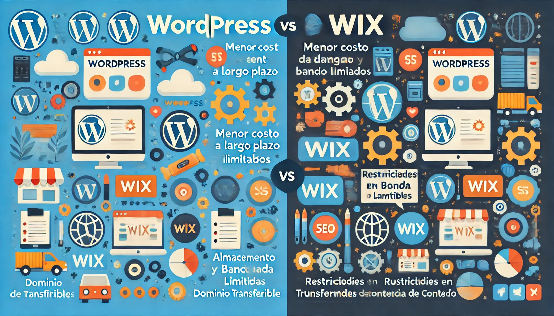 Comparación final de WordPress y Wix en costos, almacenamiento y SEO | Posiciona.Digital