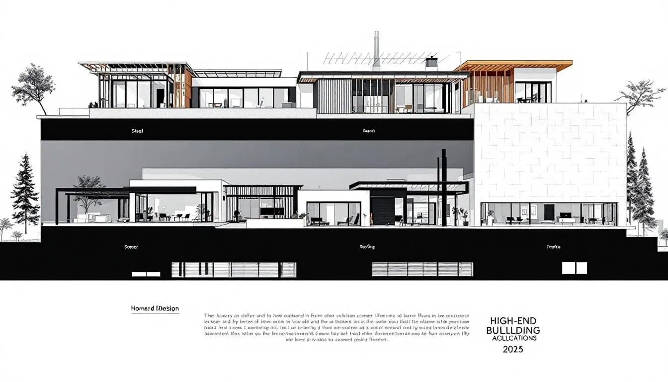 A visual representation of the home building process with various stages depicted.