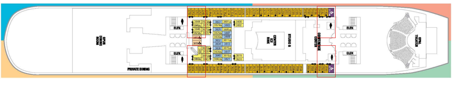 Oasis of the Seas - Deck 3 Cabins To Avoid 