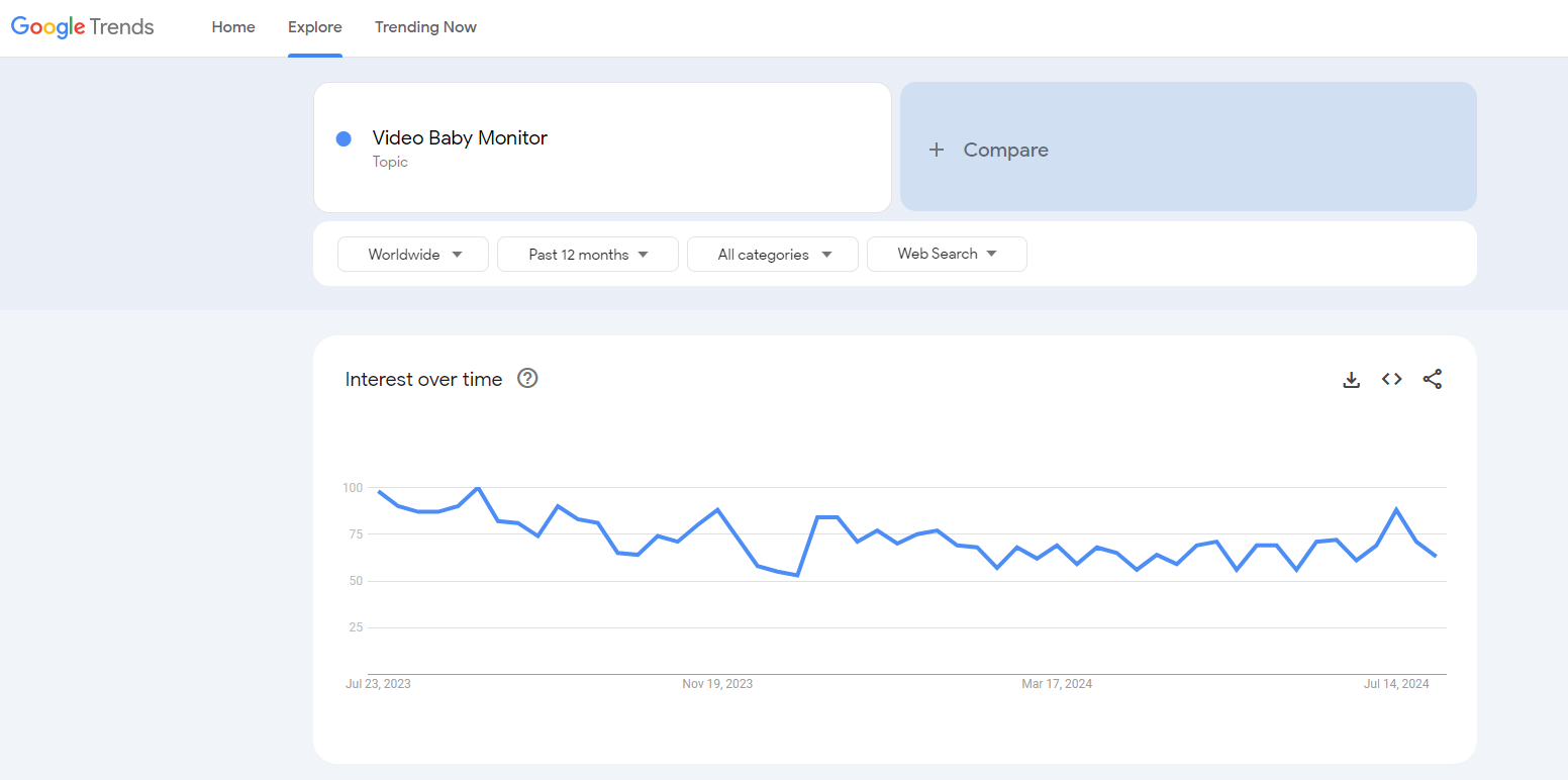 video baby monitor google trends