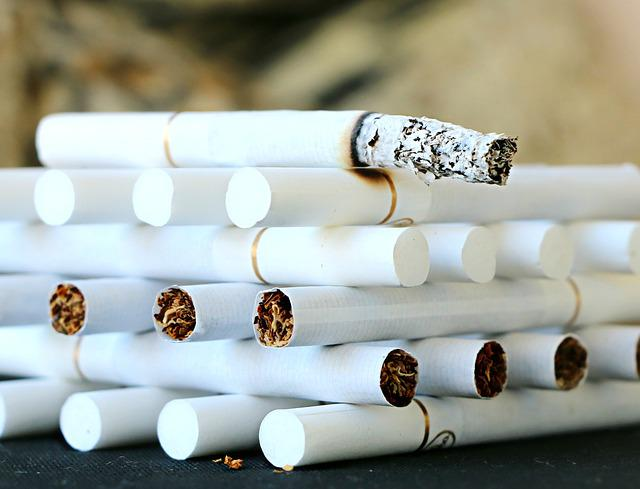 cigarette, stack, ash
