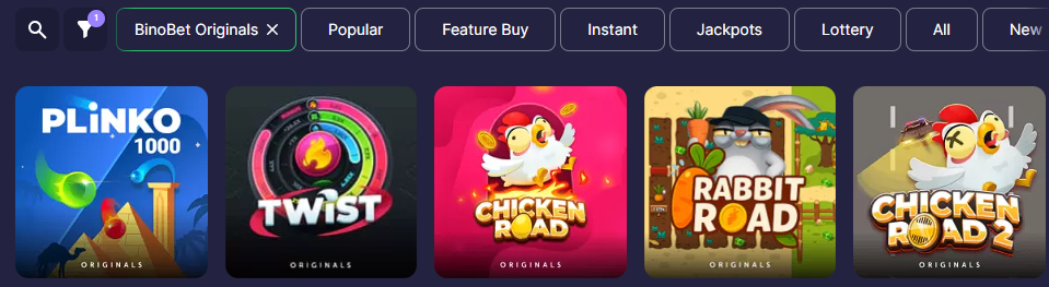 BinoBet originals games