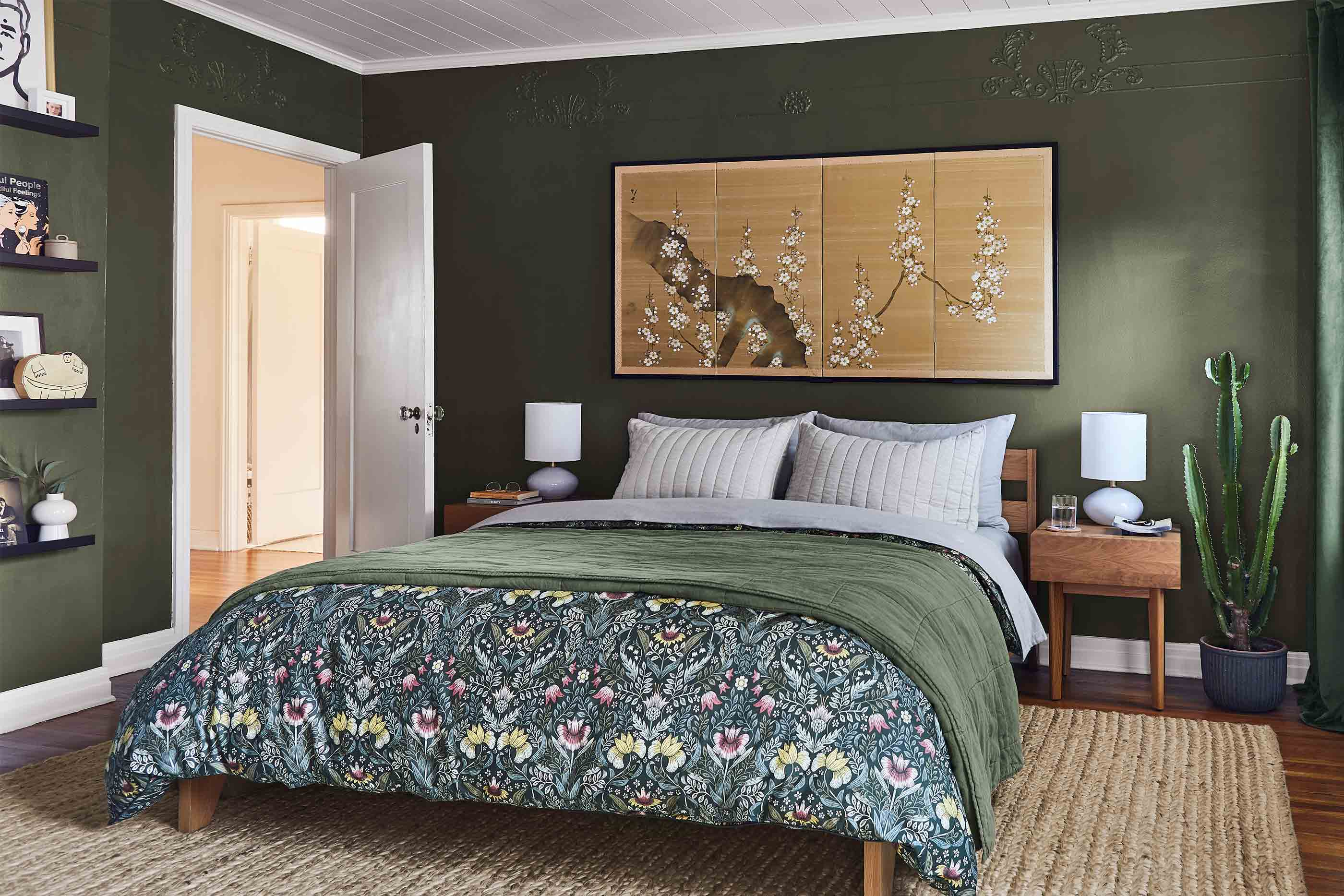 Dark Green Bedroom