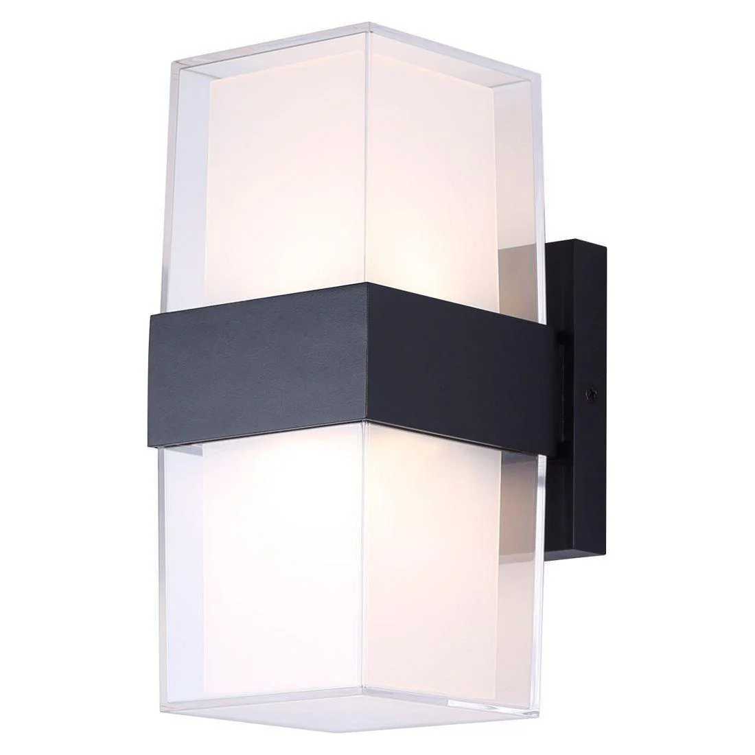 Modern Axl LED outdoor wall sconce with soft patio lighting for the porch, backyard, or home exterior