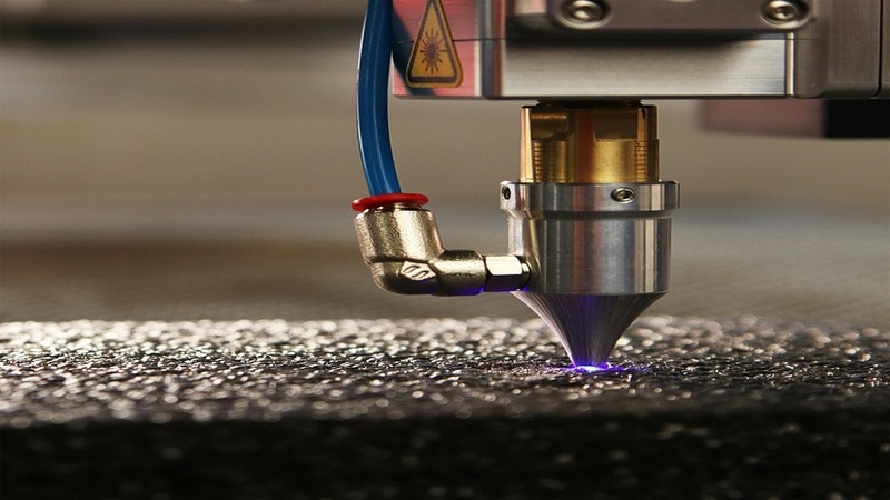 Laser beam is used for laser cutting, welding, and marking