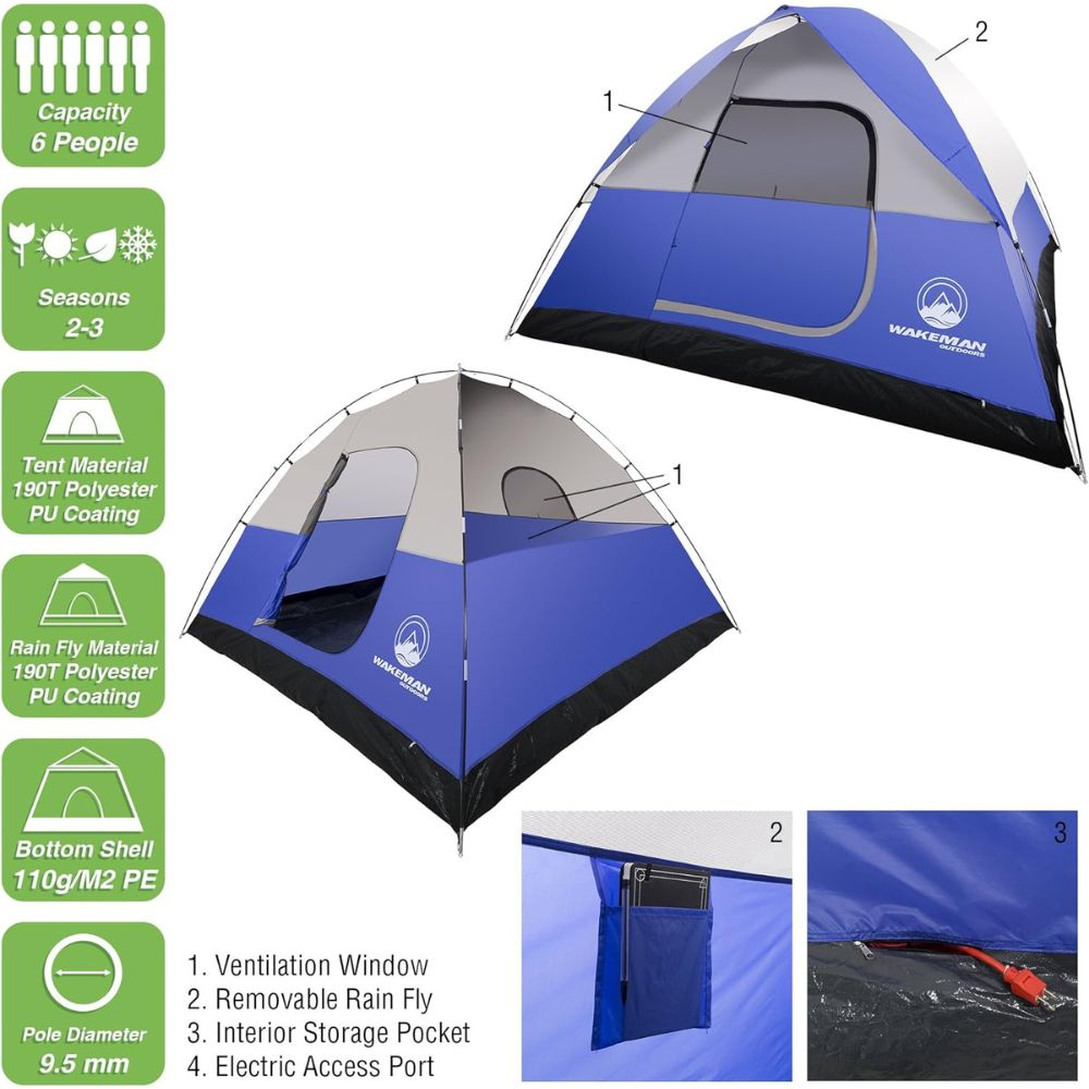 Wakeman Water Resistant Dome Tent