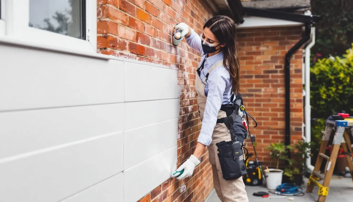 Step-by-step process of installing uPVC cladding.